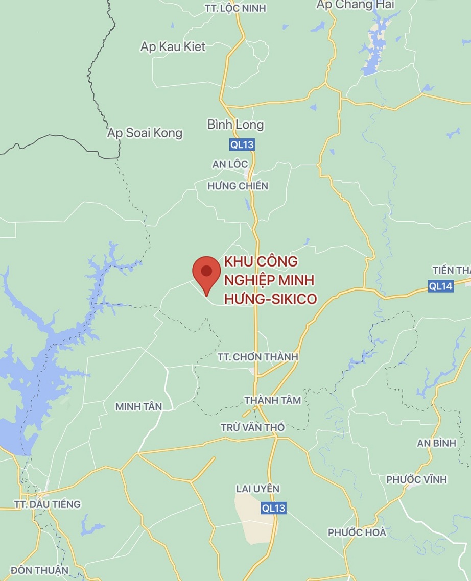 Chủ đầu tư cần chuyển nhượng 3ha đất tại khu công nghiệp Minh Hưng Sikico – Bình Phước